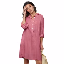 Skjortklänning linne Emilia 36-42 fucsia