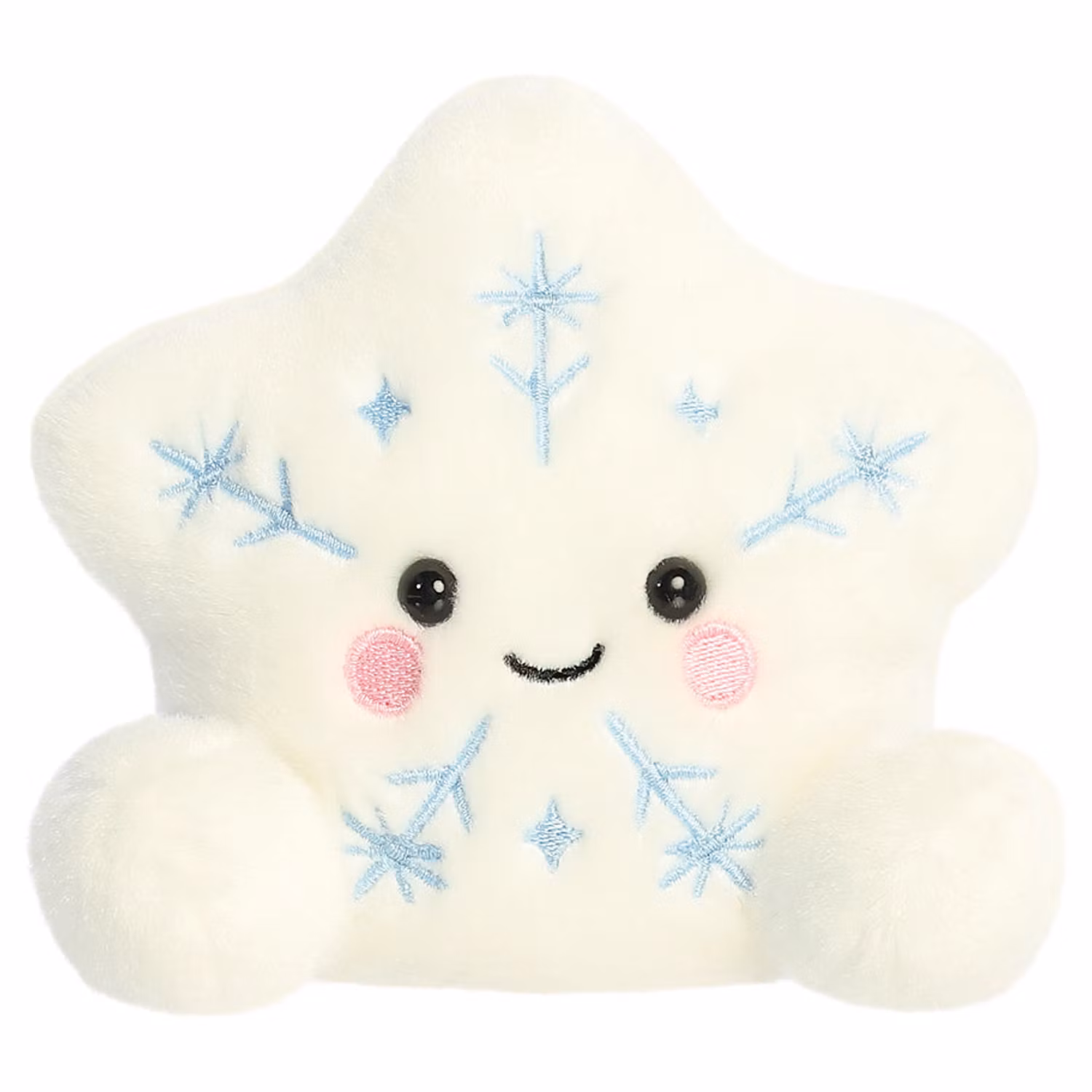 Snöflinga Glisten 13 cm gosedjur Aurora Palm Pals, produktbild mot vit bakgrund
