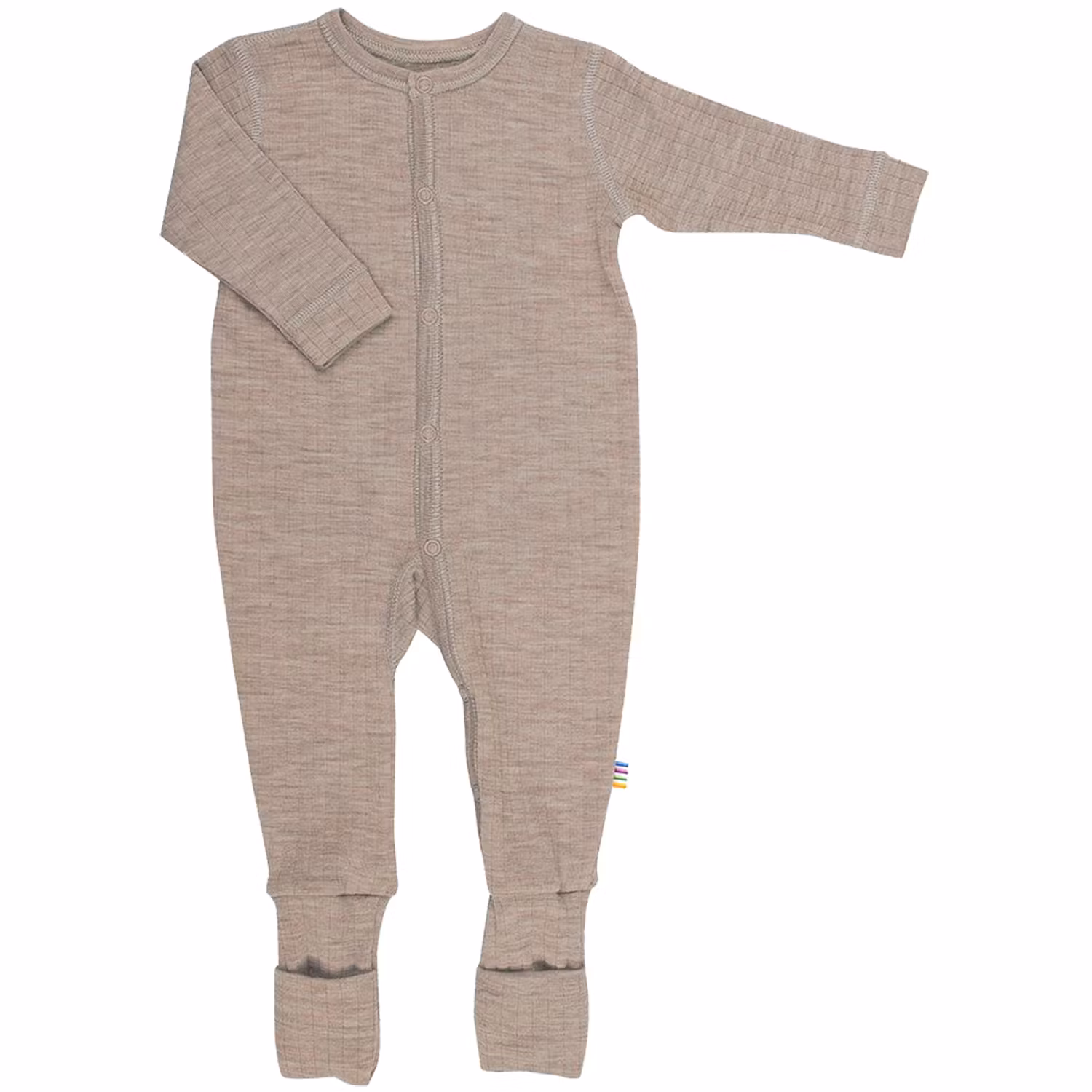 Sparkdräkt eller underställ i 100% merinoull. Knappar och mjuk stickning.