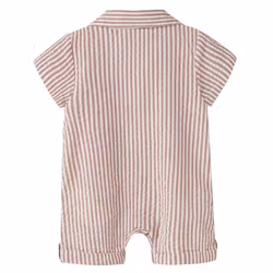 Romper/sparkdräkt ekologisk bomull randig