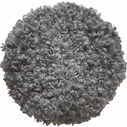 Stolsdyna Fårskinn Gotland mellangrå 38 cm vadderad