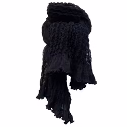 Extra stor halsduk svart 100% ull