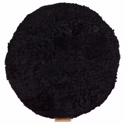 Stolsdyna Fårskinn Svart 38 cm vadderad