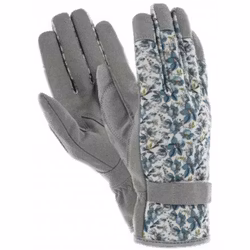 Trädgårdshandskar mörkturkosa blommor