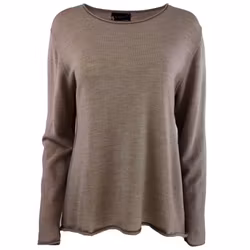 Tröja med ledig passform i 100% merinoull mullvad