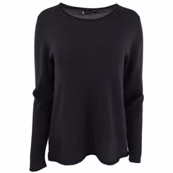 Tröja med ledig passform i 100% merinoull svart