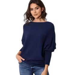 Tröja med pingvinärm viskosmix marina