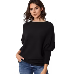 Tröja med pingvinärm viskosmix nero