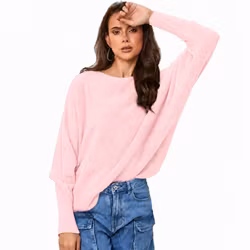 Tröja med pingvinärm viskosmix rosa confetto
