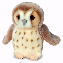 Uggla beige gosedjur 20cm Teddy Hermann