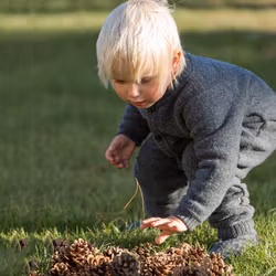 Overall med knappar 100% merinoull grafit