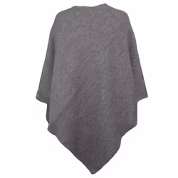Poncho grå ull Mariedal jacquard