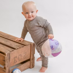 Underställ/Pyjamas baby 100% merinoull sesam