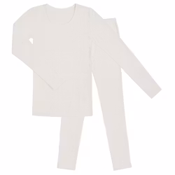 Underställ 100% merinoull dam vit 2 delar