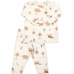 Underställ barn 2 delar 100% merinoull skogsdjur