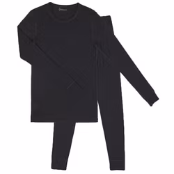 Underställ 100% merinoull herr svart 2 delar