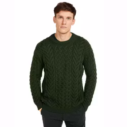 Ulltröja mörkgrön 100% supersoft merinoull dam/herr