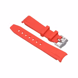 Curved Rubber Strap Rød