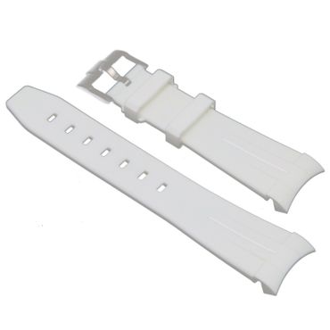 Gummirem Curved 22mm Hvit/hvit