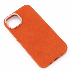 iPhone 14 Alcantara Magsafe Case Oransje