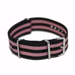 NATO Strap 18MM Sort/rosa