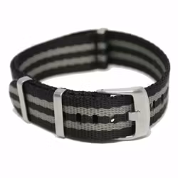 Seat Belt Nato Strap Sort/grå