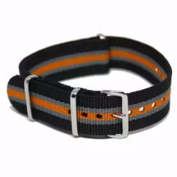 NATO Strap Sort/grå/oransje
