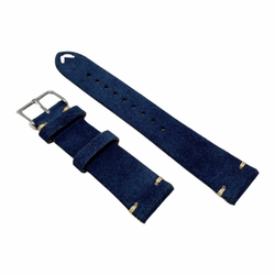 Suede Leather Strap Blå