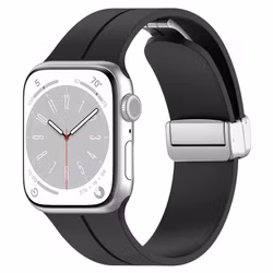 Gummirem for Apple Watch Stål 38/40/41mm Sort