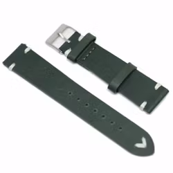Vegan Leather 22mm Mørk grønn