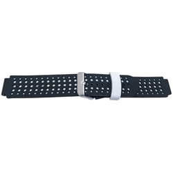 16MM Silikonreim for Garmin Forerunner 220/235 i Svart med hvite detaljer