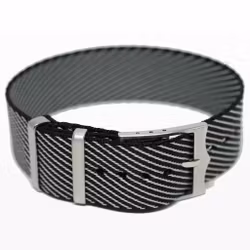 Twill Strap 22MM Sort/grå
