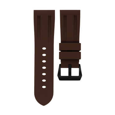 Horus 24mm gummirem – Brun med svart spenne