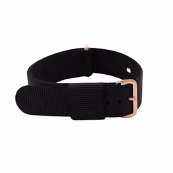 Nato strap Rosegull Sort 20mm
