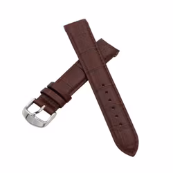Verona Croco – Curved Brun skinnreim med alligatorpreg