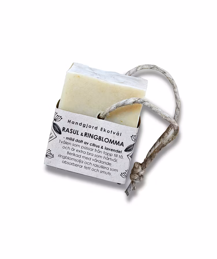 Handmade Eco Soap Rhassoul & Calendula - gentle scent of citrus & lavender
