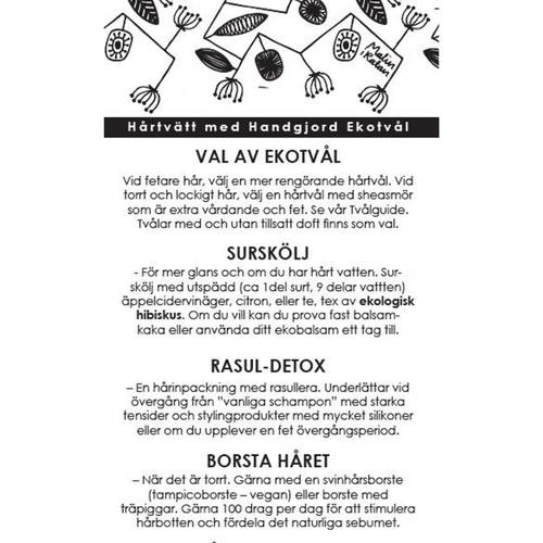 Info sheet Hair wash with Handmade Eco Soap