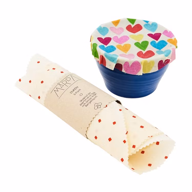 MÅRDA: Bivaxduk 3-pack rund Mix