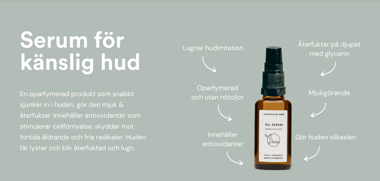 By Sara: Oil Serum Sensitive Skin