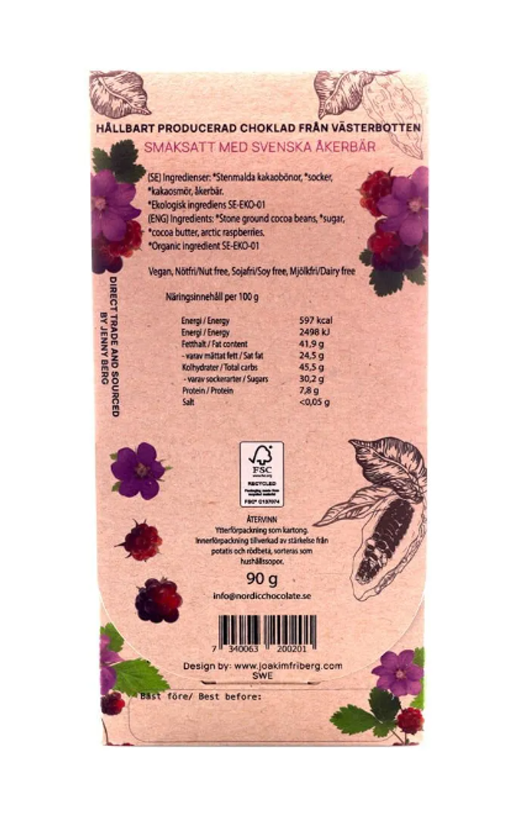 Nordic Chocolate - 70% med Åkerbär