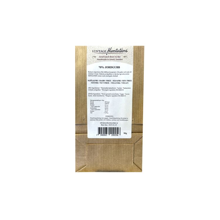 Nordic Chocolate - 70% choklad med Jordgubb