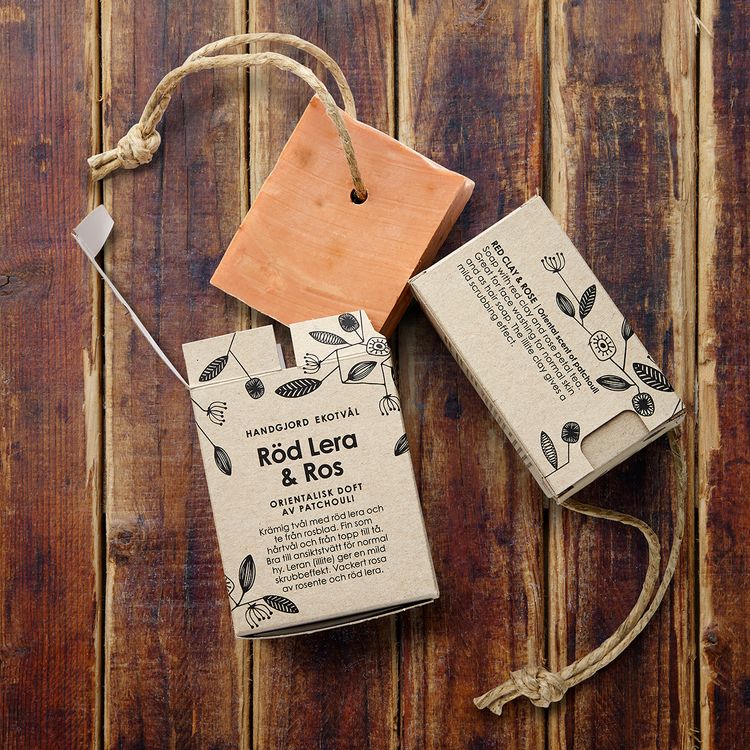 Handmade Eco Soap Red Clay & Rose - oriental scent of patchouli