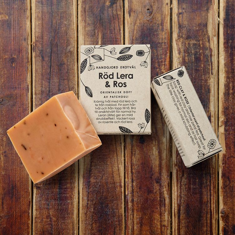 Handmade Eco Soap Red Clay & Rose - oriental scent of patchouli