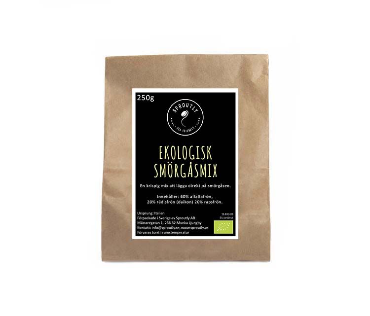 Ekologisk smörgåsmix, alfalfafrön, rädisfrön, rapsfrön
