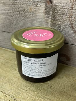 Hast bär och konfektyr: Marmelad med röda krusbär & vanilj