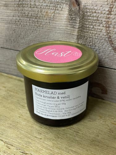 Hast bär och konfektyr: Marmelad med röda krusbär & vanilj