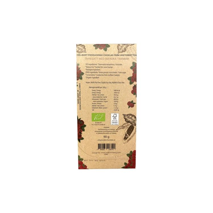 Nordic Chocolate - 65% med Tranbär