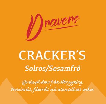 Dravers - Cracker´s Kex med sesamfrön och drav efter ölbryggning