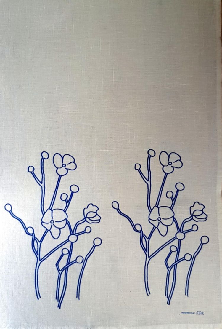 Eva Dahlberg Axelsson - Linnehandduk Anemone
