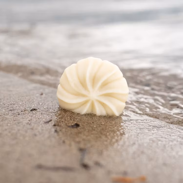 Balsamkaka SOOTHE i sanden på stranden